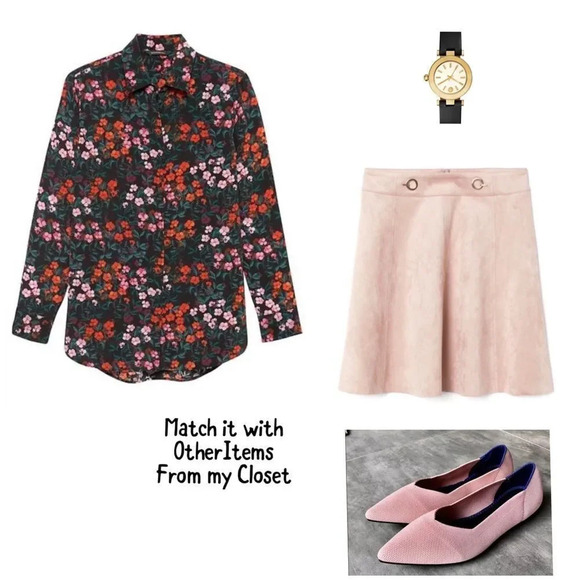 BANANA REPUBLIC SILK FLORAL SHIRT - Picture 3 of 4